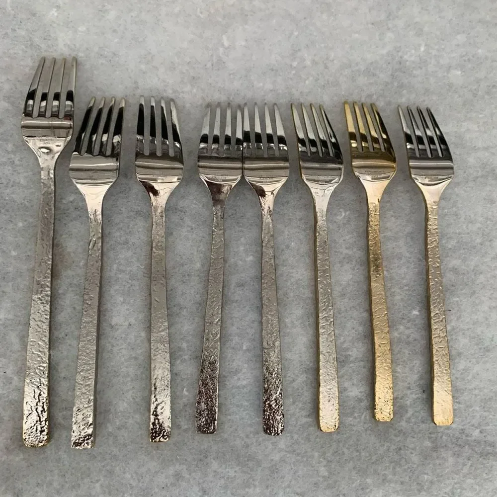 8 Pier 1 Imports Gold Tone Forks-Gold Tone Wearing Off